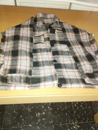 Camisa larga cuadros mujer XL
