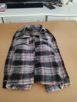 Camisa larga cuadros mujer XL