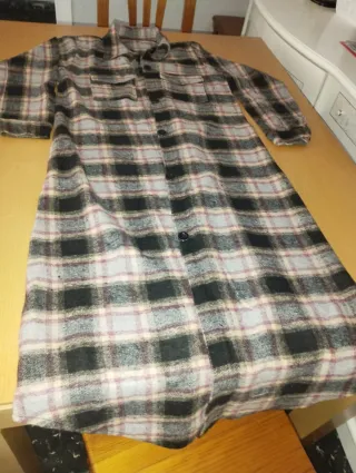 Camisa larga cuadros mujer XL