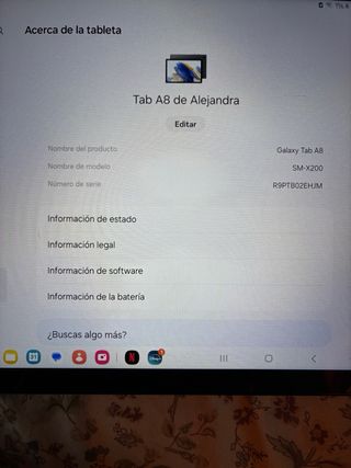 Samsung Galaxy Tab A8 Negra