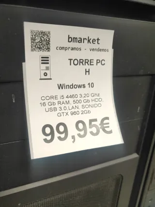 Torre PC Windows 10 Core i5 GTX 960