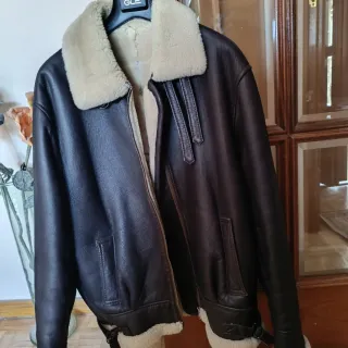 Chaqueta reversible cuero y piel