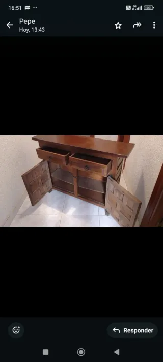 Mueble Castellano recibidor madera
