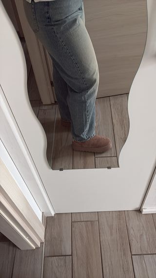 Scarpe simil UGG rosa e blu