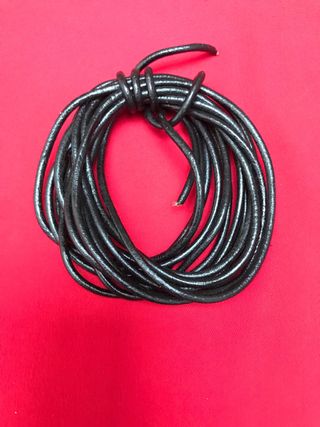 Rollo cuero negro 2mm