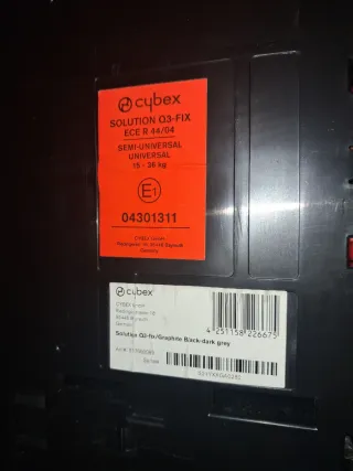 Silla coche Isofix (marca Cybex)