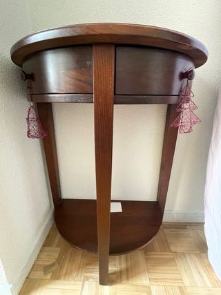 Mesita auxiliar de madera natural