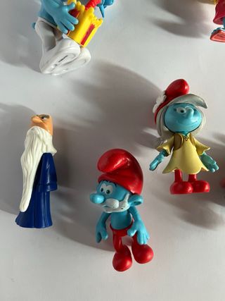 6 Figuras de Pitufos. Los muñecos the Smurfs.