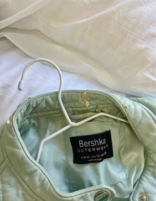 Chaqueta Cuero Turquesa Bershka