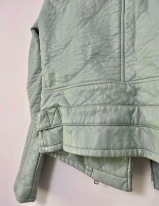 Chaqueta Cuero Turquesa Bershka