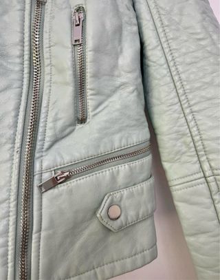 Chaqueta Cuero Turquesa Bershka