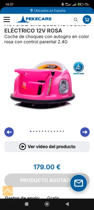 NUEVO!!! Coche de choque infantil