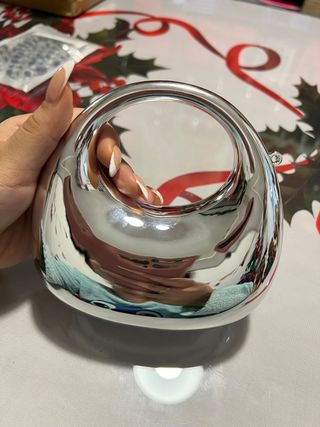 Mini bolso de fiesta plateado