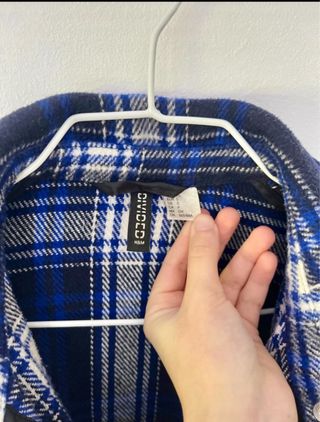 Sobrecamisa Oversize Cuadros Azul