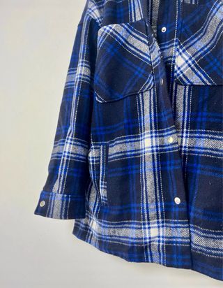 Sobrecamisa Oversize Cuadros Azul