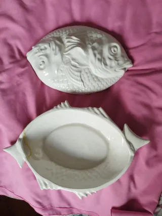 Fuente ovalada Loza Blanca Bordallo Pinheiro