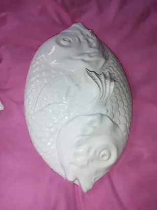 Fuente ovalada Loza Blanca Bordallo Pinheiro