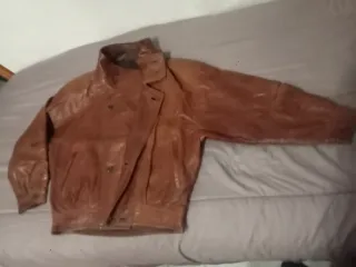 Cazadora de piel para hombre