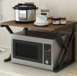 Scaffale cucina bianco e legno