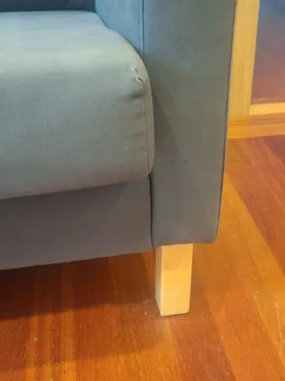 Sofá gris de tela Ikea Bilbao