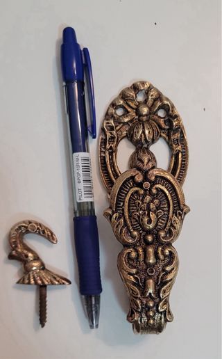 4 juegos agarraderas en bronce antiguos