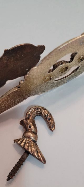 4 juegos agarraderas en bronce antiguos