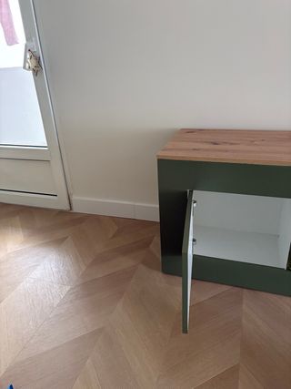 Mueble TV Madera Verde y Marrón