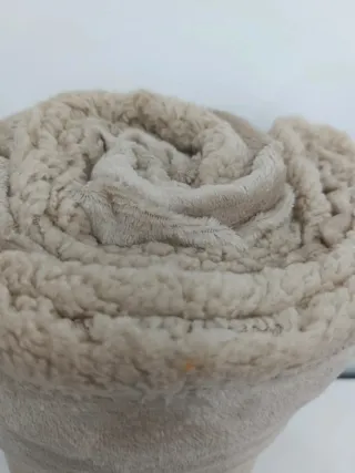 Plaid Matrimoniale in Coral e Lana Merino Tortora