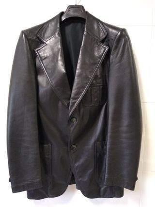 M Cuero chaqueta hombre