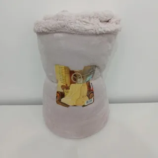 Plaid Matrimoniale in Coral e Lana Merino Rosa