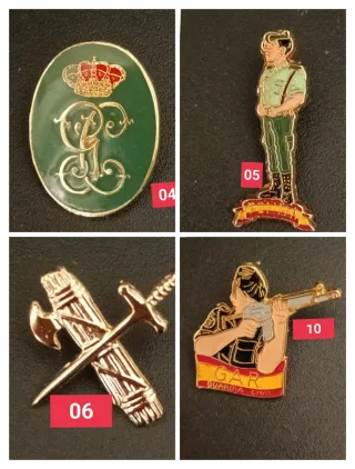 32 Insignias Policía Nacional y Guardia Civil