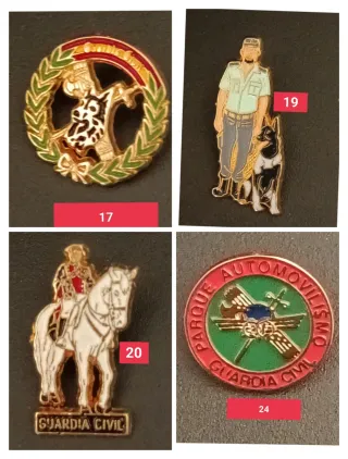 32 Insignias Policía Nacional y Guardia Civil
