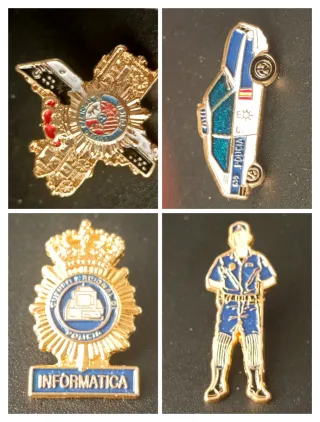 32 Insignias Policía Nacional y Guardia Civil
