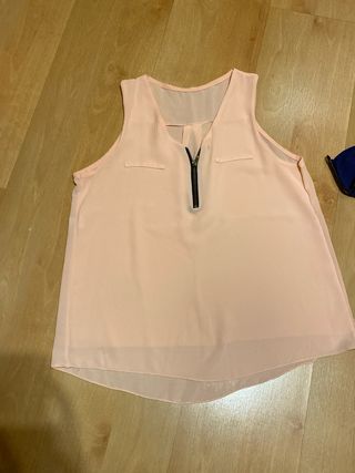2 Blusas Azul y rosa Talla S
