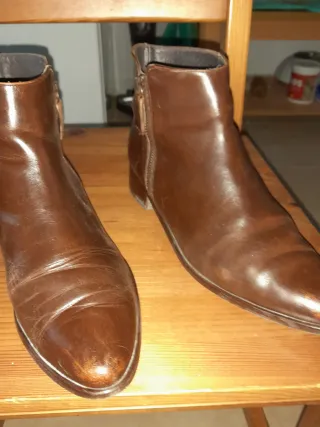 Botines Piel Picolinos Marrones Planos Cómodos