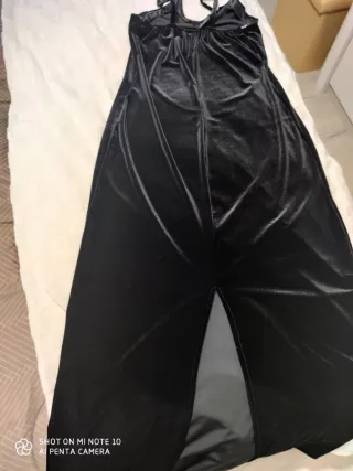 Vestido largo terciopelo negro talla 42