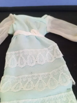 Vestido Barbie Celeste Encaje