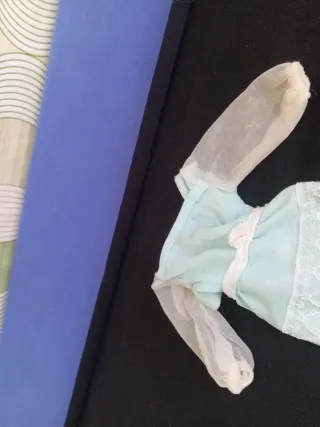 Vestido Barbie Celeste Encaje