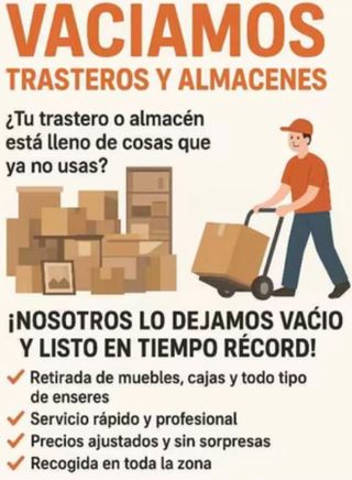Vaciamos trastos casas locales ect