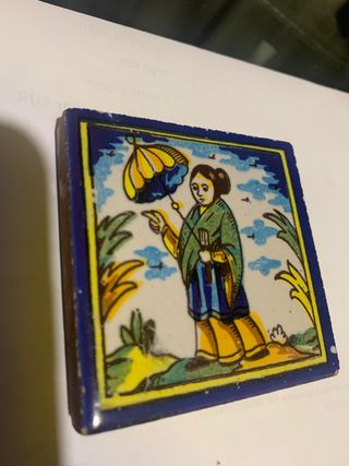 Lote 6 Azulejos Antiguos Sucesores de López