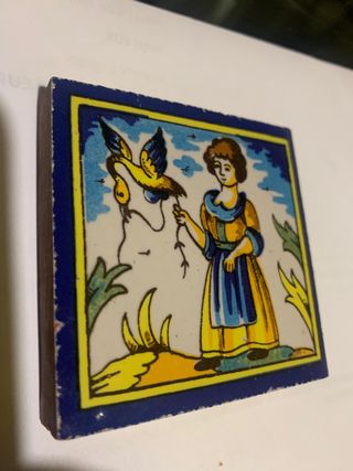 Lote 6 Azulejos Antiguos Sucesores de López