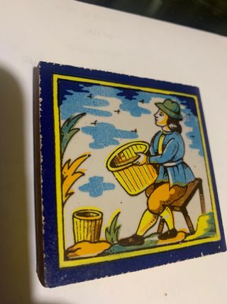 Lote 6 Azulejos Antiguos Sucesores de López