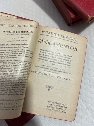 lote libros viejos. revista los tribunales. 1920