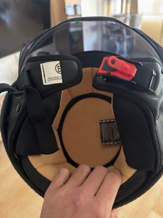 Casco Moto Helmets Beige y Marrón talla S