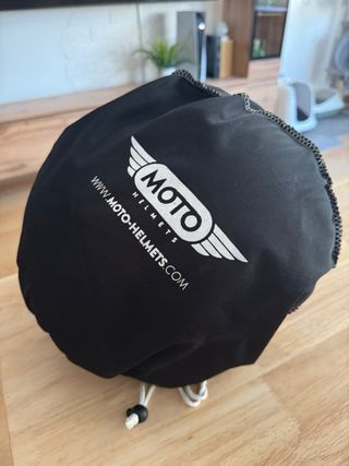 Casco Moto Helmets Beige y Marrón talla S