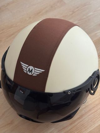 Casco Moto Helmets Beige y Marrón talla S