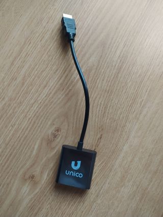 Cable alimentación, VGA y adaptador HDMI