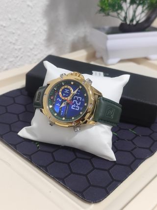 Reloj Naviforce Dorado y Verde Hombre