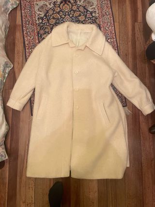 Abrigo Lana y Mohair Blanco