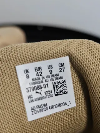 Sapatilhas Puma bege e multicolor